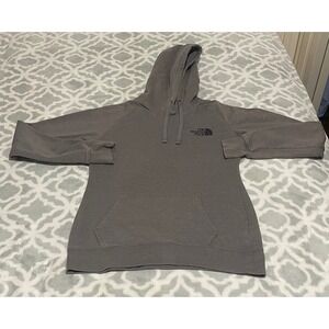 The North Face Womens XS Gray Hoodie Pullover‎ Sweatshirt Pocket Logo